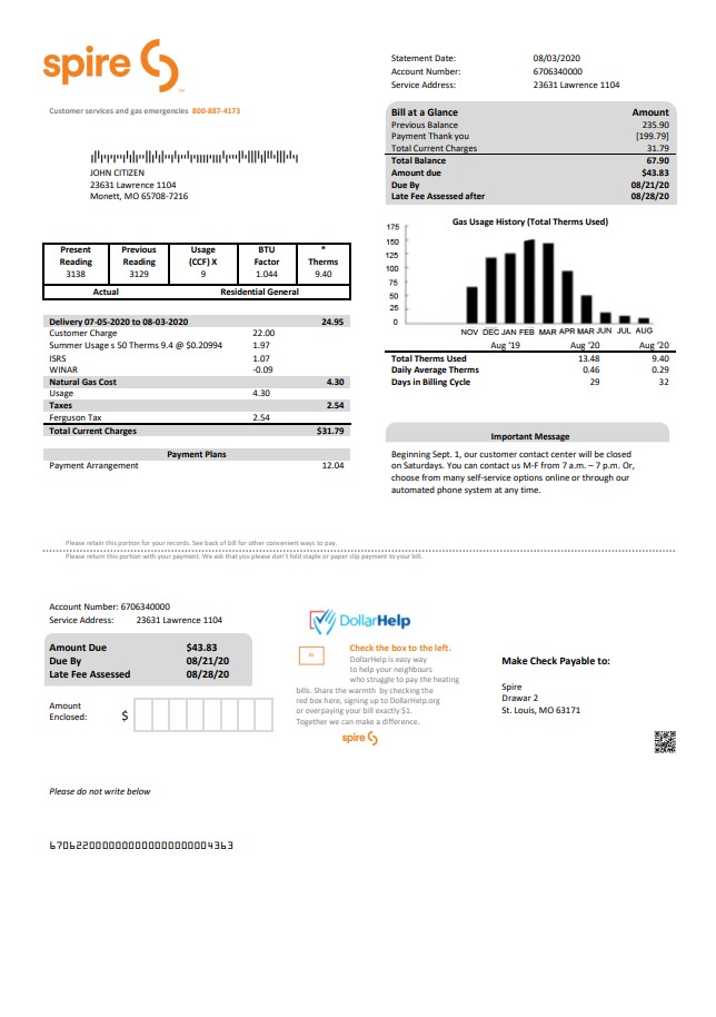  Minol USA business utility bill 